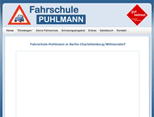 Tablet Screenshot of fahrschule-puhlmann.de